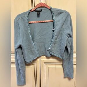 INC blue shrug cardigan sweater M